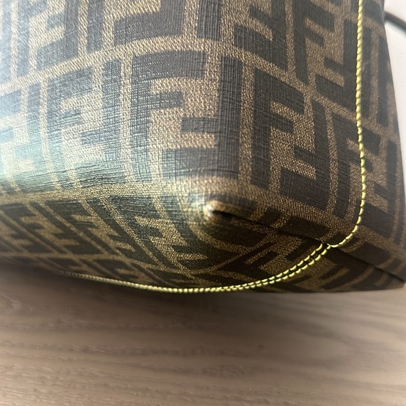 Fendi Zucca Coated Canvas Tote Yellow Interior - Picture 15 of 17